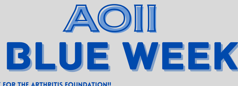 Blue Week. Sign Blue Week 2026 | Alpha Omicron Pi